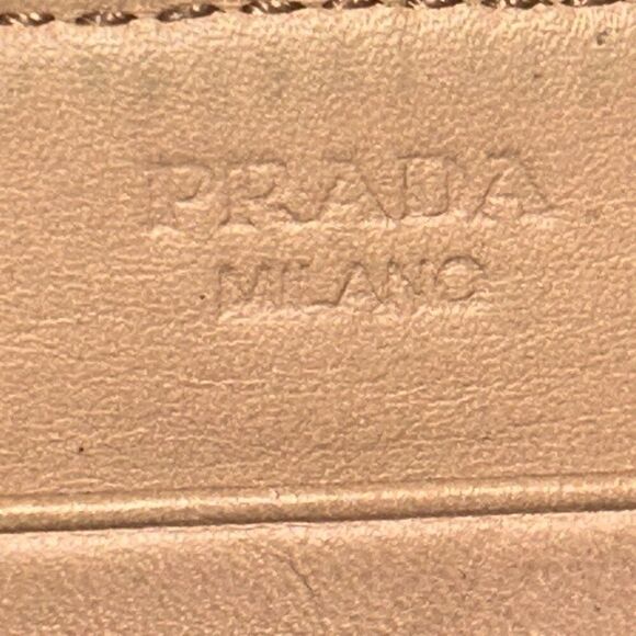 Prada Vitello Shine Zip Around Long Wallet Black Bow Front Elevated Basic Preppy - Picture 6 of 12